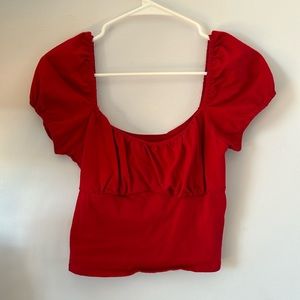 Red Crop top